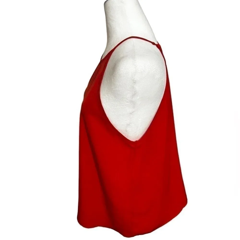 Anthropologie Paper Crane red / coral medium halter Layered Tank
